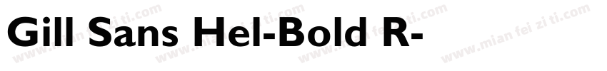 Gill Sans Hel-Bold R字体转换